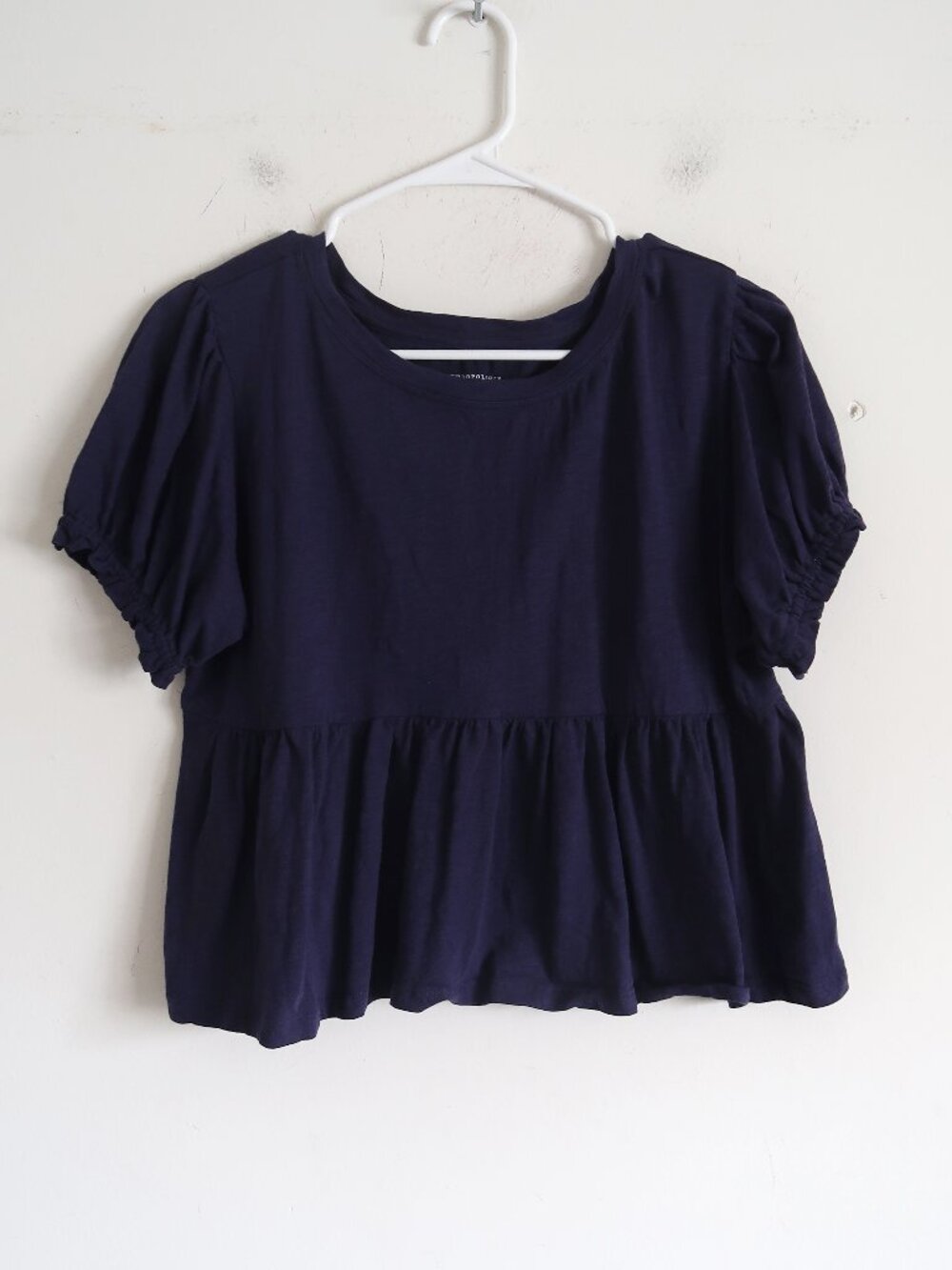 Anthropologie Blue Peplum Top - Size XS